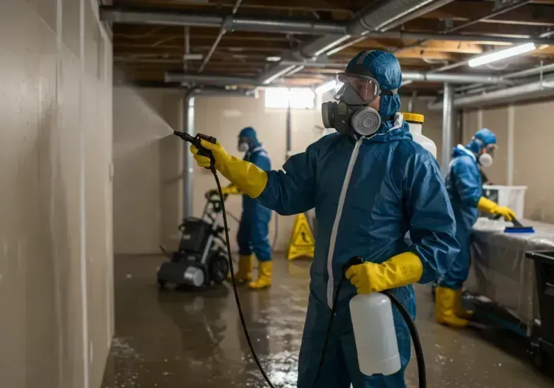 Basement Sanitization and Antimicrobial Treatment process in Gardner, MA